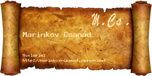 Marinkov Csanád névjegykártya