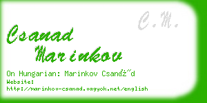 csanad marinkov business card